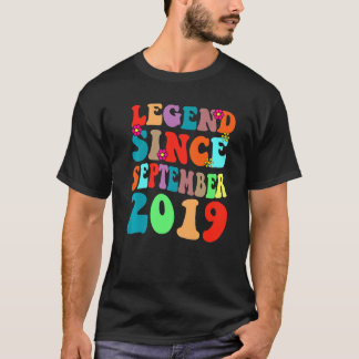 Camiseta Legenda Desde Setembro De 2019 Vintage Aniversário