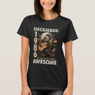 Camiseta Legenda dezembro 1986 38º Aniversário Clássico Cat