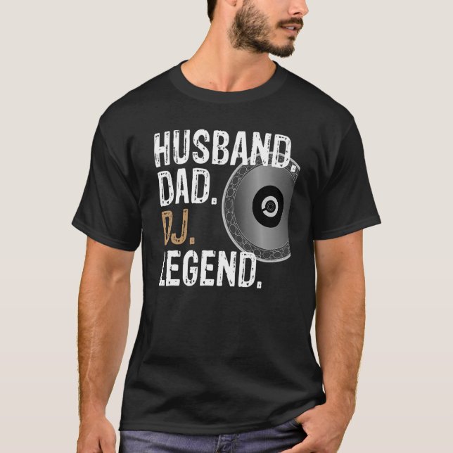 Camiseta Legenda DJ do Pai Marido Mens - DJ Design_4 (Frente)