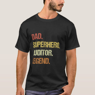 Camiseta legenda do auditor de super-heróis do pai
