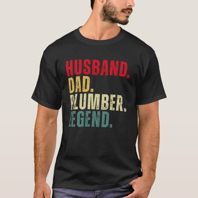 Camiseta Legenda do canalizador do Pai marido (Frente)