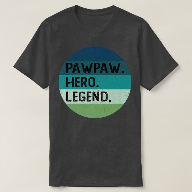 Camiseta Legenda do herói do Pawpaw (Frente do Design)