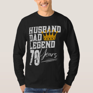 Camiseta Legenda do marido pai 70 anos 70 aniversário 70 an