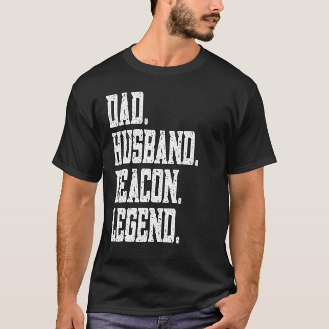 Camiseta Legenda do marido pai Deacon (Frente)