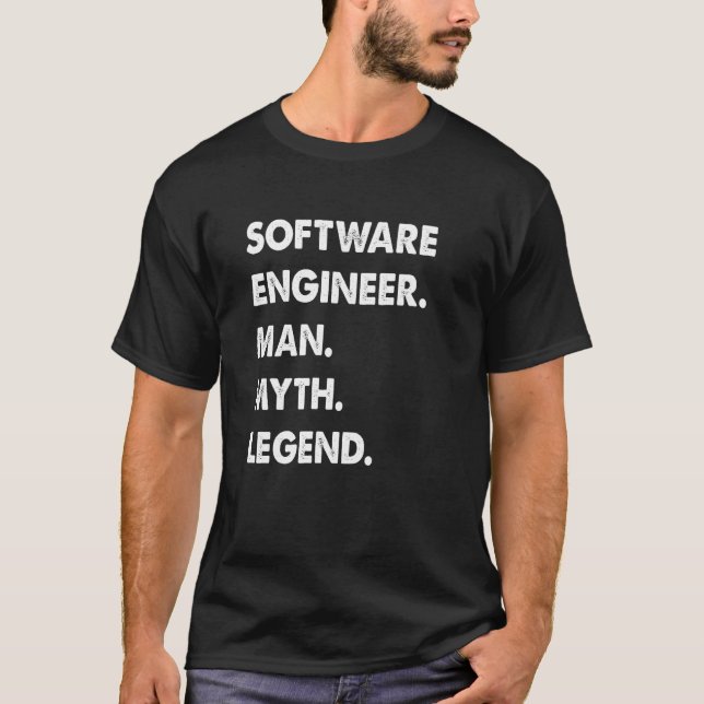 Camiseta Legenda do Mito do Homem de Engenheiro de Software (Frente)