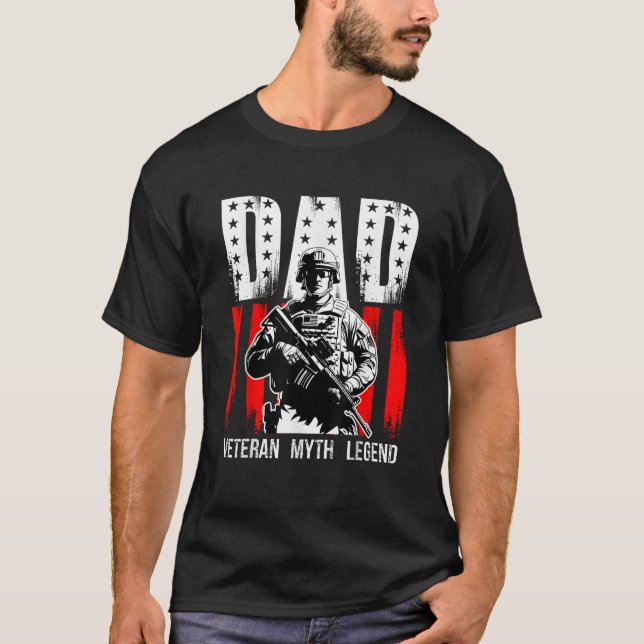 Camiseta Legenda do Mito Veterano pai, Dia de os pais (Frente)