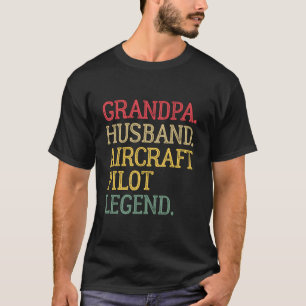 Camiseta Legenda do piloto de aeronaves Vintage Grandpa Hus