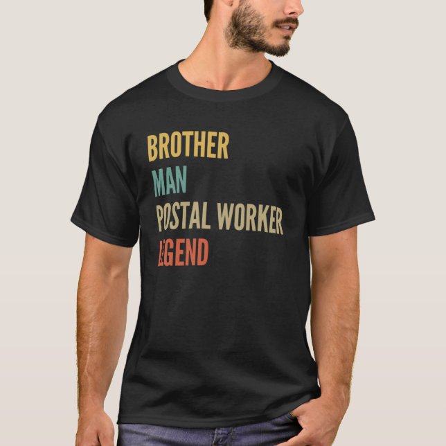 Camiseta Legenda do Trabalhador Postal do Brother Man (Frente)