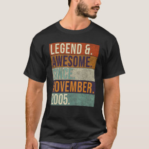 Camiseta Legenda e incrível desde novembro de 2005 Retro Bi