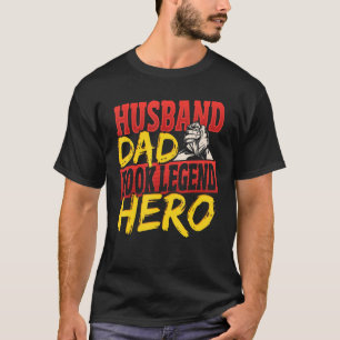 Camiseta Legenda e Pai do braço do marido