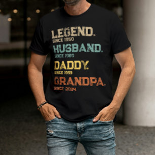 Camiseta Legenda Engraçada Pai Marido Avô Presente Personal
