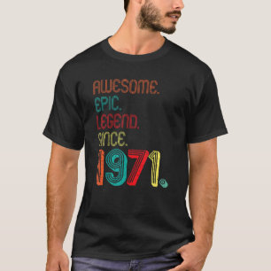 Camiseta Legenda Epic Incrível Desde 1971 51 Anos De Idade 