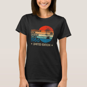 Camiseta Legenda Epic Incrível Desde 1986 36 Birthday Vinta