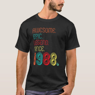 Camiseta Legenda Epic Incrível Desde 1988 34 Anos 34 Anos