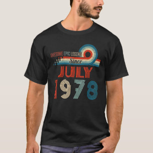 Camiseta Legenda Epic Incrível Desde Julho De 1978 44 Anive