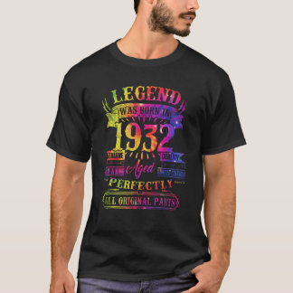 Camiseta Legenda Foi Nascer Em 1932, 90 Anos, 90 Aniversári