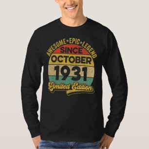 Camiseta Legenda Incrível Desde Outubro De 1931 91 Anos De