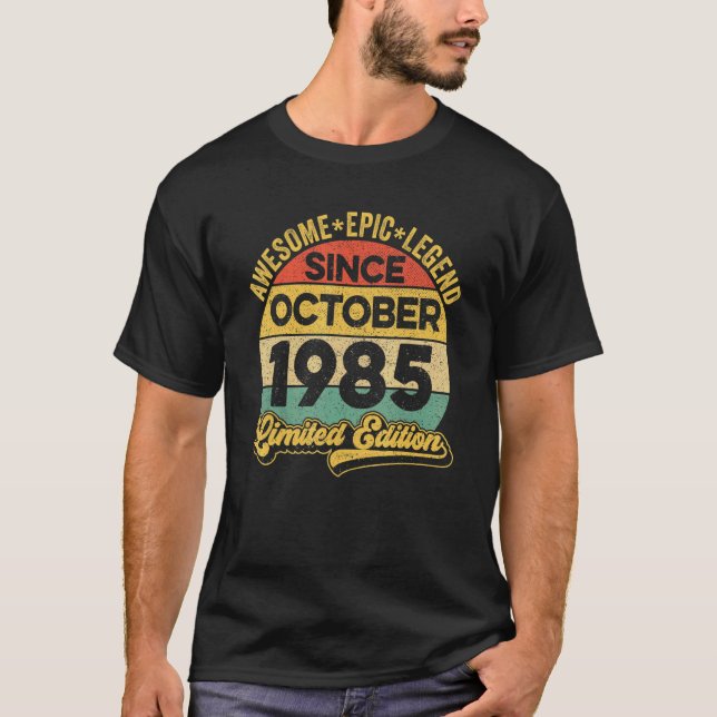 Camiseta Legenda Incrível Desde Outubro De 1985 37 Anos De  (Frente)