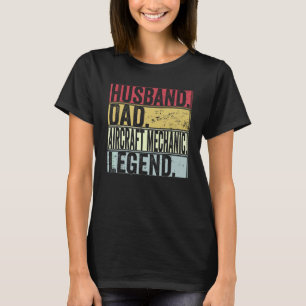 Camiseta Legenda Mecânica Da Aeronave De Pai Mens Husband P