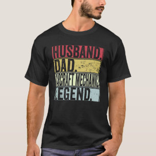 Camiseta Legenda Mecânica Da Aeronave De Pai Mens Husband P