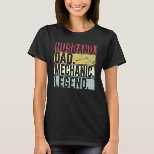 Camiseta Legenda Mecânica Do Pai Do Marido Retro Para Fathe