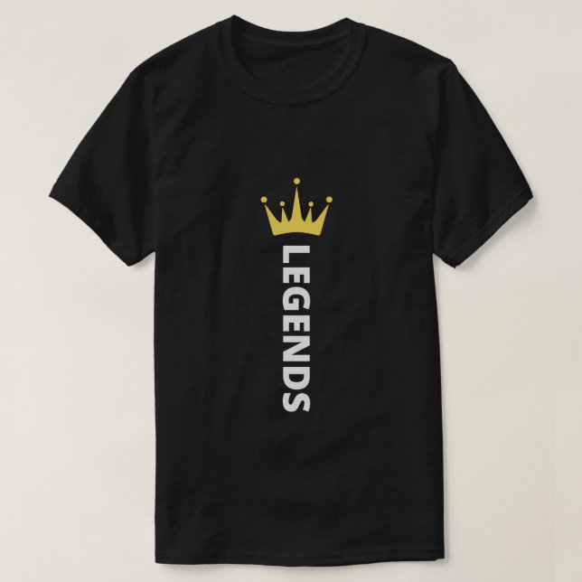Camiseta legenda | nome das legendas com design da coroa (Frente do Design)