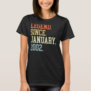 Camiseta Legenda Para Homens Desde Janeiro De 2002 Janeiro 