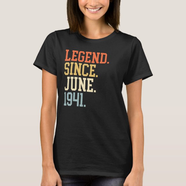 Camiseta Legenda Para Homens Desde Junho De 1941 Junho De 1 (Frente)