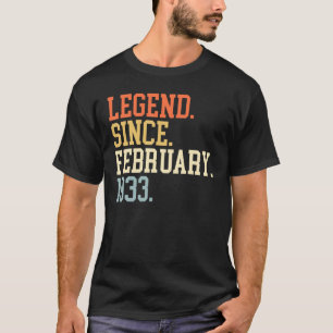 Camiseta Legenda Para Homens Fevereiro De 1933