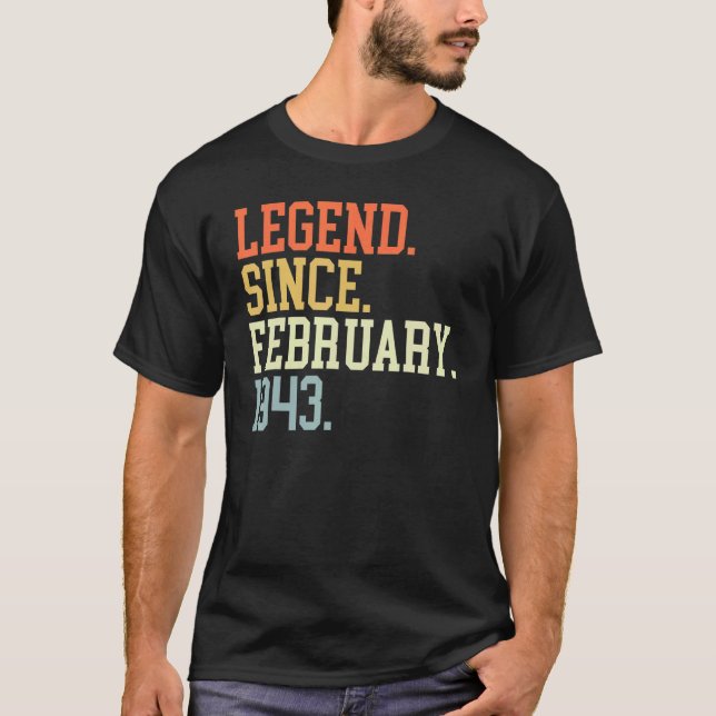 Camiseta Legenda Para Homens Fevereiro De 1943 (Frente)