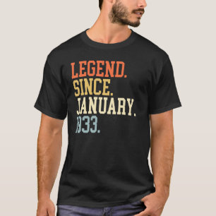 Camiseta Legenda Para Mulheres Homens Desde Janeiro De 1933