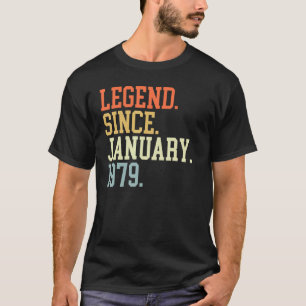 Camiseta Legenda Para Mulheres Homens Desde Janeiro De 1979