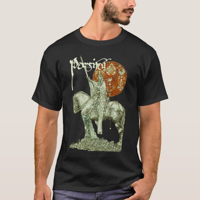 Camiseta LEGENDA /QUEST de PERCEVAL da fantasia do SANTO (Frente)
