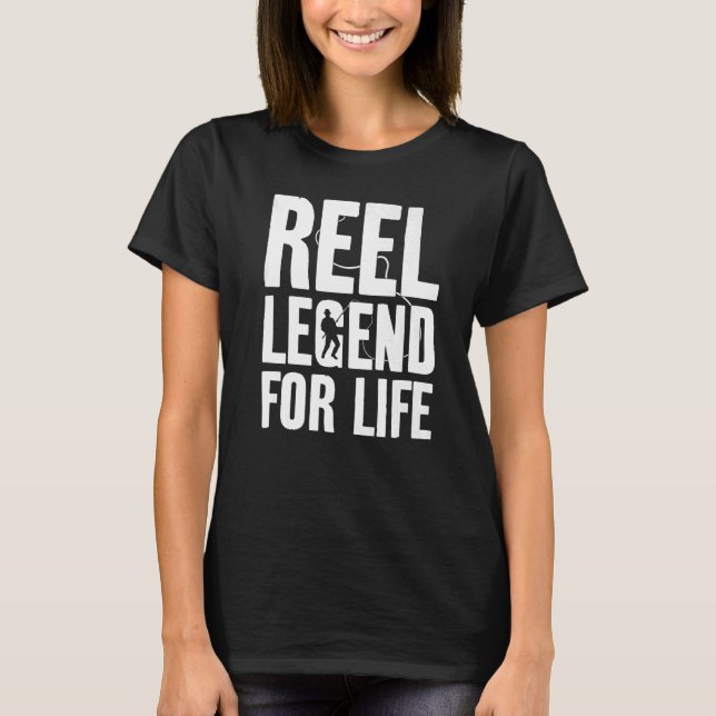Camiseta Legenda Real Para A Pesca Da Vida (Frente)