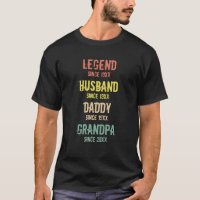 Legenda Retro Personalizada Avô Pai Marido