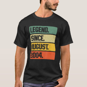 Camiseta Legenda Retroativa Desde Agosto De 2004 19 Anos 19