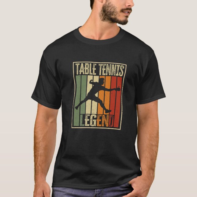 Camiseta Legenda Tênis de mesa de . Citação do Jogador do P (Frente)