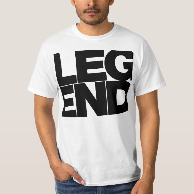 Camiseta Legenda (texto preto) (Frente)