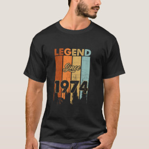 Camiseta Legenda Vintage 1974 50º aniversário Oferece 50 An