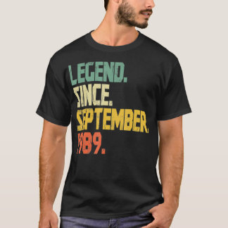 Camiseta Legenda Vintage, 33 anos, engraçada desde setembro