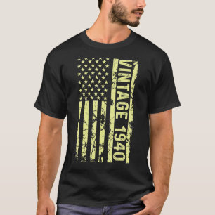 Camiseta Legenda Vintage Bandeira Dos Eua Desde 1940 Para H