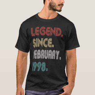 Camiseta Legenda Vintage De 25 Anos Desde Fevereiro De 1998