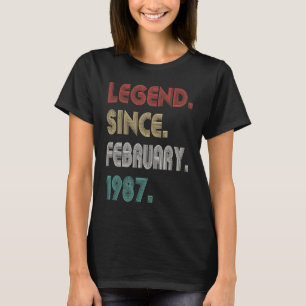 Camiseta Legenda Vintage De 36 Anos Desde Fevereiro De 1987