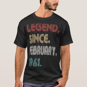 Camiseta Legenda Vintage De 62 Anos Desde Fevereiro De 1961