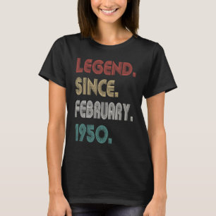 Camiseta Legenda Vintage De 73 Anos Desde Fevereiro De 1950