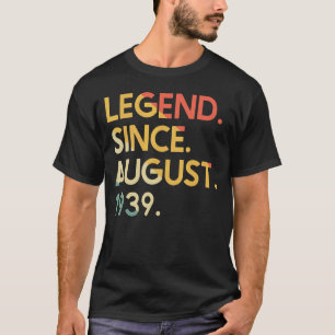 Camiseta Legenda Vintage De 83 Anos Desde Agosto De 1939 83
