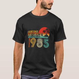 Camiseta Legenda Vintage Desde fevereiro de 1985 Retro 40th