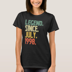 Camiseta Legenda Vintage Desde julho de 1998 Mulheres Homen