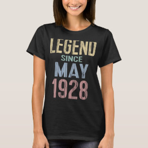 Camiseta Legenda Vintage Desde Maio De 1928 Engraçado Anive