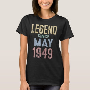Camiseta Legenda Vintage Desde Maio De 1949 Engraçado Anive